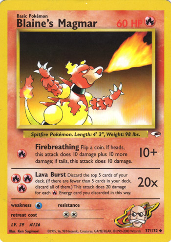 Blaine's Magmar 037 — Gym Heroes (Italian Pokémon TCG card)