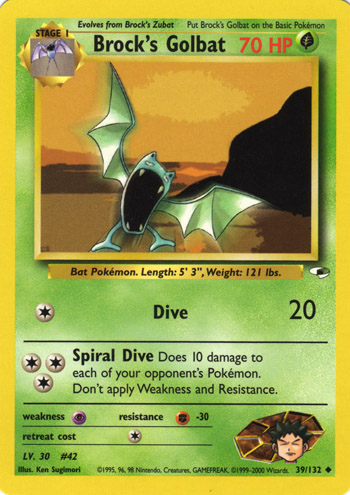 Brock's Golbat 039 — Gym Heroes (Italian Pokémon TCG card)