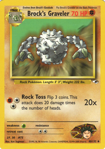 Brock's Graveler 040 — Gym Heroes (Italian Pokémon TCG card)