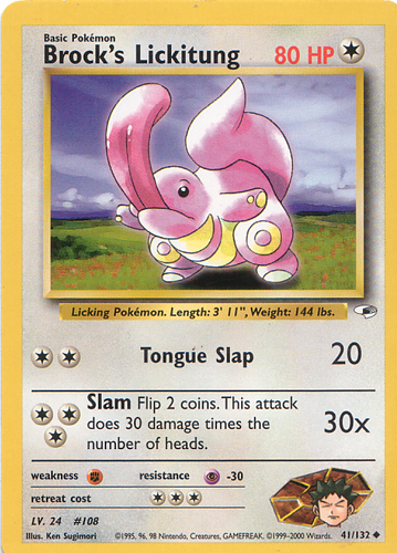 Brock's Lickitung 041 — Gym Heroes (Italian Pokémon TCG card)