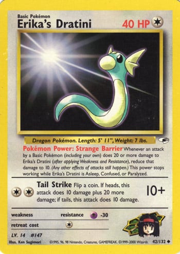 Erika's Dratini 042 — Gym Heroes (Italian Pokémon TCG card)
