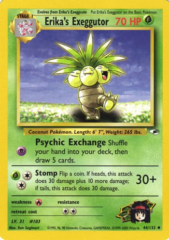 Erika's Exeggutor 044 — Gym Heroes (Italian Pokémon TCG card)