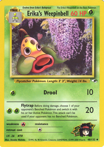 Erika's Weepinbell 048 — Gym Heroes (Italian Pokémon TCG card)