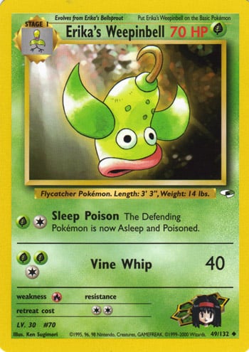 Erika's Weepinbell 049 — Gym Heroes (Italian Pokémon TCG card)