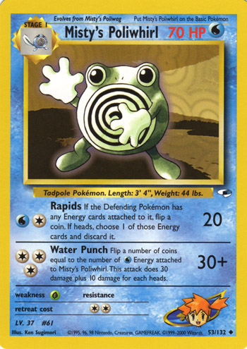 Misty's Poliwhirl 053 — Gym Heroes (Italian Pokémon TCG card)