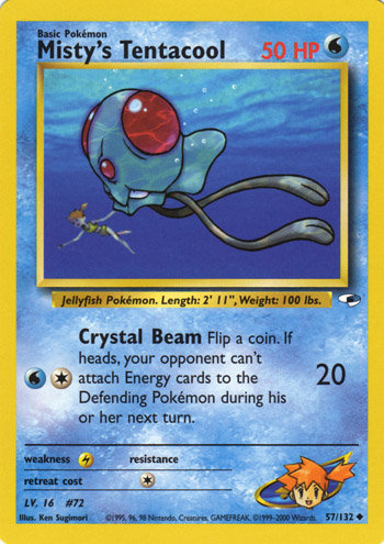 Misty's Tentacool 057 — Gym Heroes (Italian Pokémon TCG card)