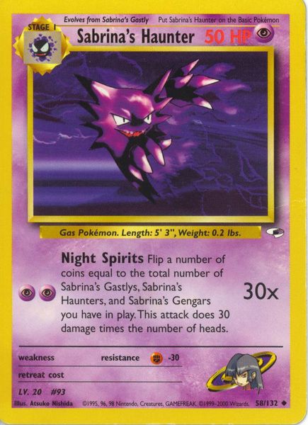 Sabrina's Haunter 058 — Gym Heroes (Italian Pokémon TCG card)