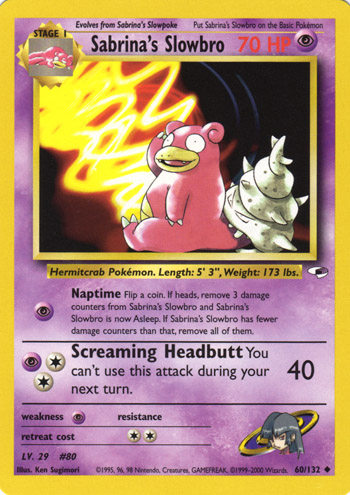 Sabrina's Slowbro 060 — Gym Heroes (Italian Pokémon TCG card)