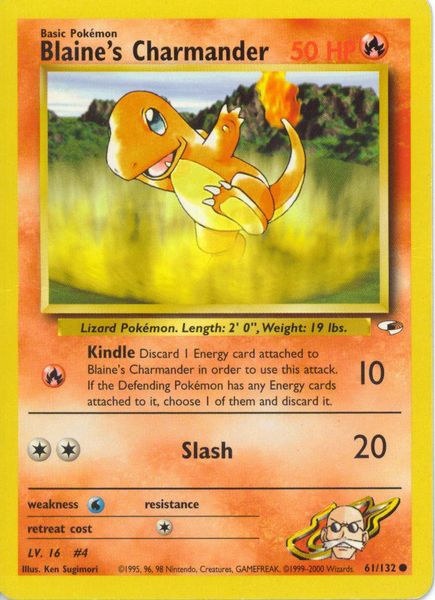 Blaine's Charmander 061 — Gym Heroes (Italian Pokémon TCG card)