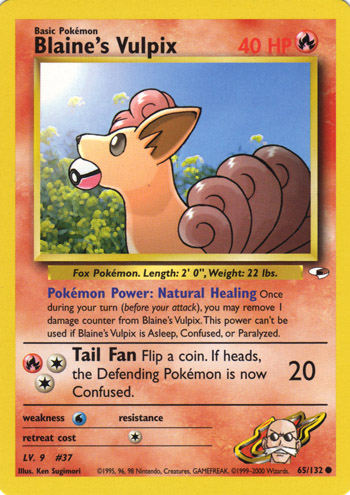 Blaine's Vulpix 065 — Gym Heroes (Italian Pokémon TCG card)