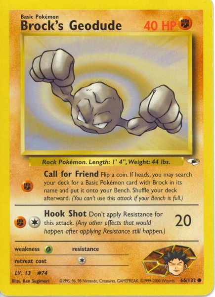 Brock's Geodude 066 — Gym Heroes (Italian Pokémon TCG card)
