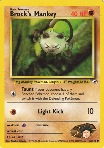 Brock's Mankey 067 — Gym Heroes (Italian Pokémon TCG card)