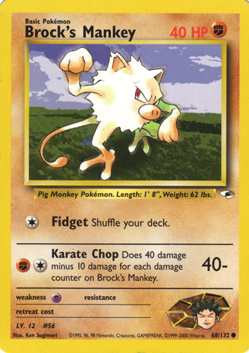 Brock's Mankey 068 — Gym Heroes (Italian Pokémon TCG card)