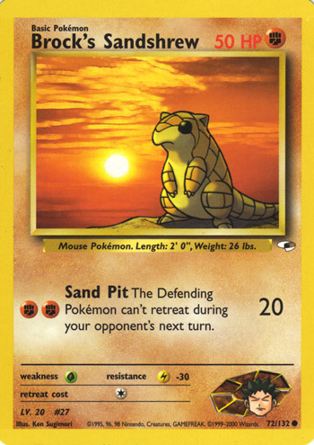 Brock's Sandshrew 072 — Gym Heroes (Italian Pokémon TCG card)