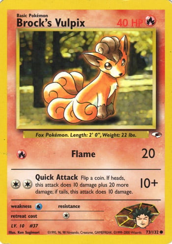 Brock's Vulpix 073 — Gym Heroes (Italian Pokémon TCG card)