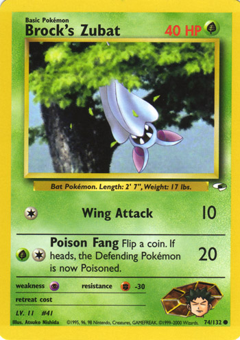 Brock's Zubat 074 — Gym Heroes (Italian Pokémon TCG card)