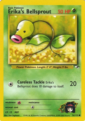 Erika's Bellsprout 076 — Gym Heroes (Italian Pokémon TCG card)