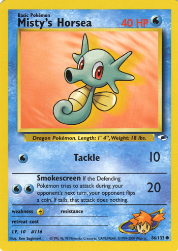 Misty's Horsea 086 — Gym Heroes (Italian Pokémon TCG card)