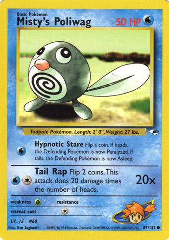 Misty's Poliwag 087 — Gym Heroes (Italian Pokémon TCG card)