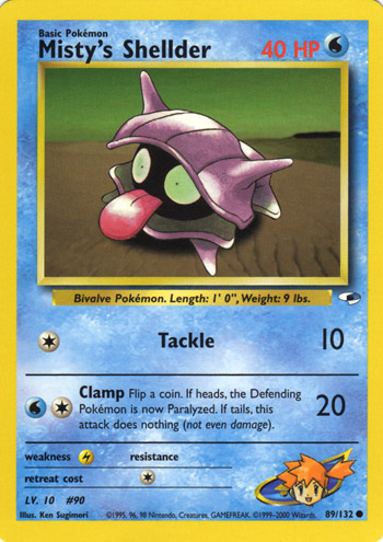 Misty's Shellder 089 — Gym Heroes (Italian Pokémon TCG card)