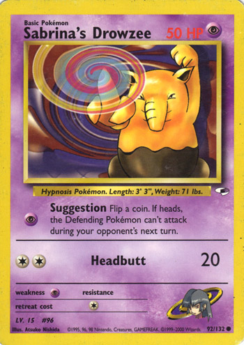 Sabrina's Drowzee 092 — Gym Heroes (Italian Pokémon TCG card)