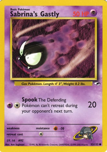 Sabrina's Gastly 093 — Gym Heroes (Italian Pokémon TCG card)