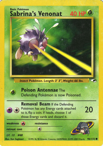 Sabrina's Venonat 096 — Gym Heroes (Italian Pokémon TCG card)