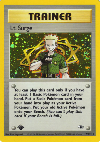 Lt. Surge 101 — Gym Heroes (Italian Pokémon TCG card)