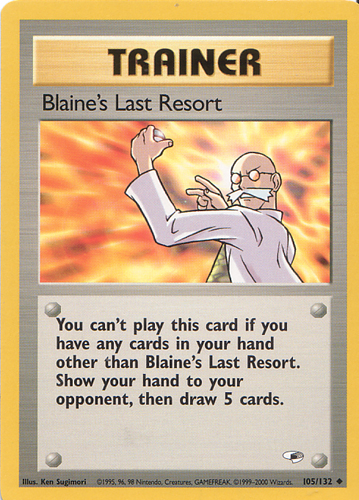 Blaine's Last Resort 105 — Gym Heroes (Italian Pokémon TCG card)