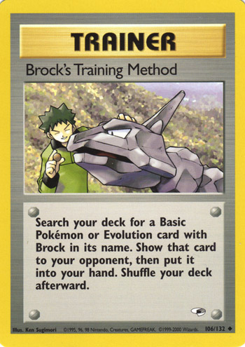 Brock's Training Method 106 — Gym Heroes (Italian Pokémon TCG card)