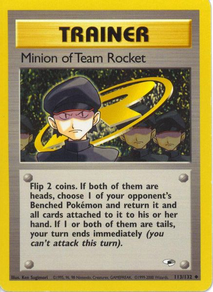 Minion of Team Rocket 113 — Gym Heroes (Italian Pokémon TCG card)