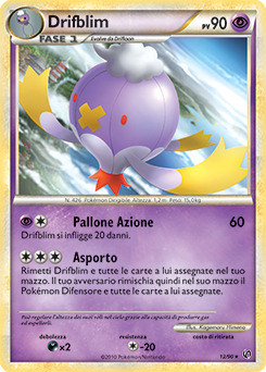 Drifblim 012 — Unerschrocken (Italian Pokémon TCG card)