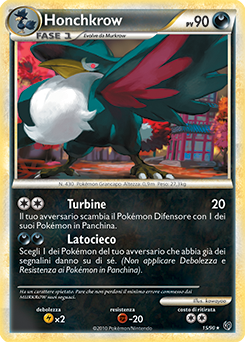 Honchkrow 015 — Unerschrocken (Italian Pokémon TCG card)
