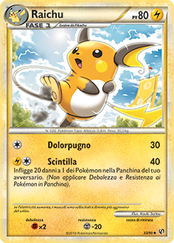 Raichu 033 — Unerschrocken (Italian Pokémon TCG card)