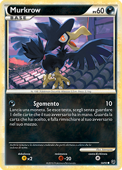 Murkrow 058 — Unerschrocken (Italian Pokémon TCG card)