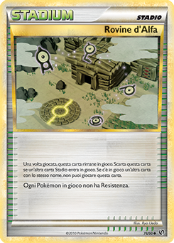 Rovine d'Alfa 076 — Unerschrocken (Italian Pokémon TCG card)