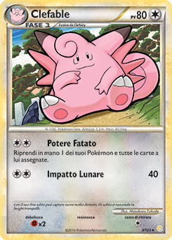Clefable 003 — HeartGold & SoulSilver (Italian Pokémon TCG card)