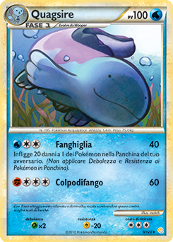 Quagsire 009 — HeartGold & SoulSilver (Italian Pokémon TCG card)