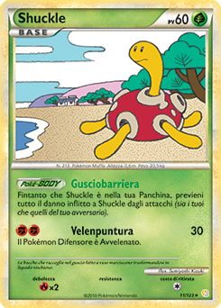 Shuckle 011 — HeartGold & SoulSilver (Italian Pokémon TCG card)