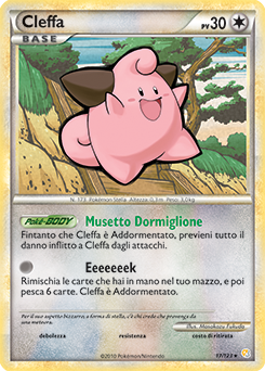 Cleffa 017 — HeartGold & SoulSilver (Italian Pokémon TCG card)