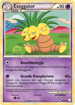 Exeggutor 018 — HeartGold & SoulSilver (Italian Pokémon TCG card)