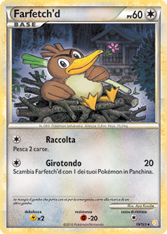 Farfetch'd 019 — HeartGold & SoulSilver (Italian Pokémon TCG card)