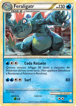 Feraligatr 020 — HeartGold & SoulSilver (Italian Pokémon TCG card)