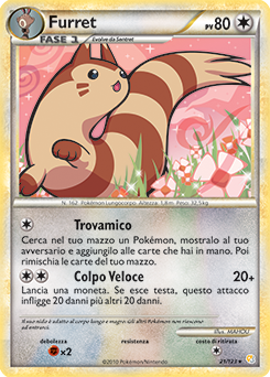 Furret 021 — HeartGold & SoulSilver (Italian Pokémon TCG card)