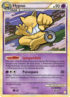 Hypno 023 — HeartGold & SoulSilver (Italian Pokémon TCG card)