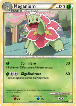 Meganium 026 — HeartGold & SoulSilver (Italian Pokémon TCG card)