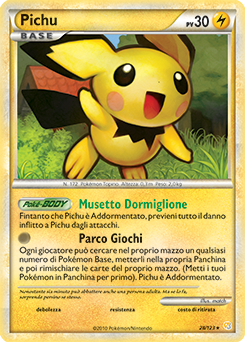 Pichu 028 — HeartGold & SoulSilver (Italian Pokémon TCG card)