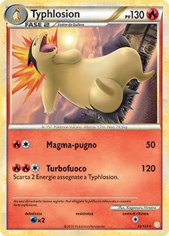 Typhlosion 032 — HeartGold & SoulSilver (Italian Pokémon TCG card)