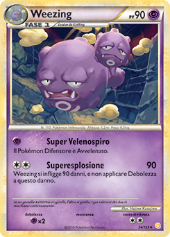 Weezing 034 — HeartGold & SoulSilver (Italian Pokémon TCG card)