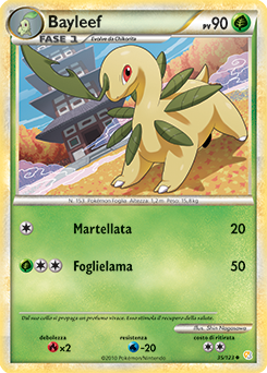 Bayleef 035 — HeartGold & SoulSilver (Italian Pokémon TCG card)
